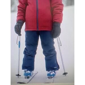 Lands end Snowpants 10 slim boys girls black snow pants skiing grow a longs